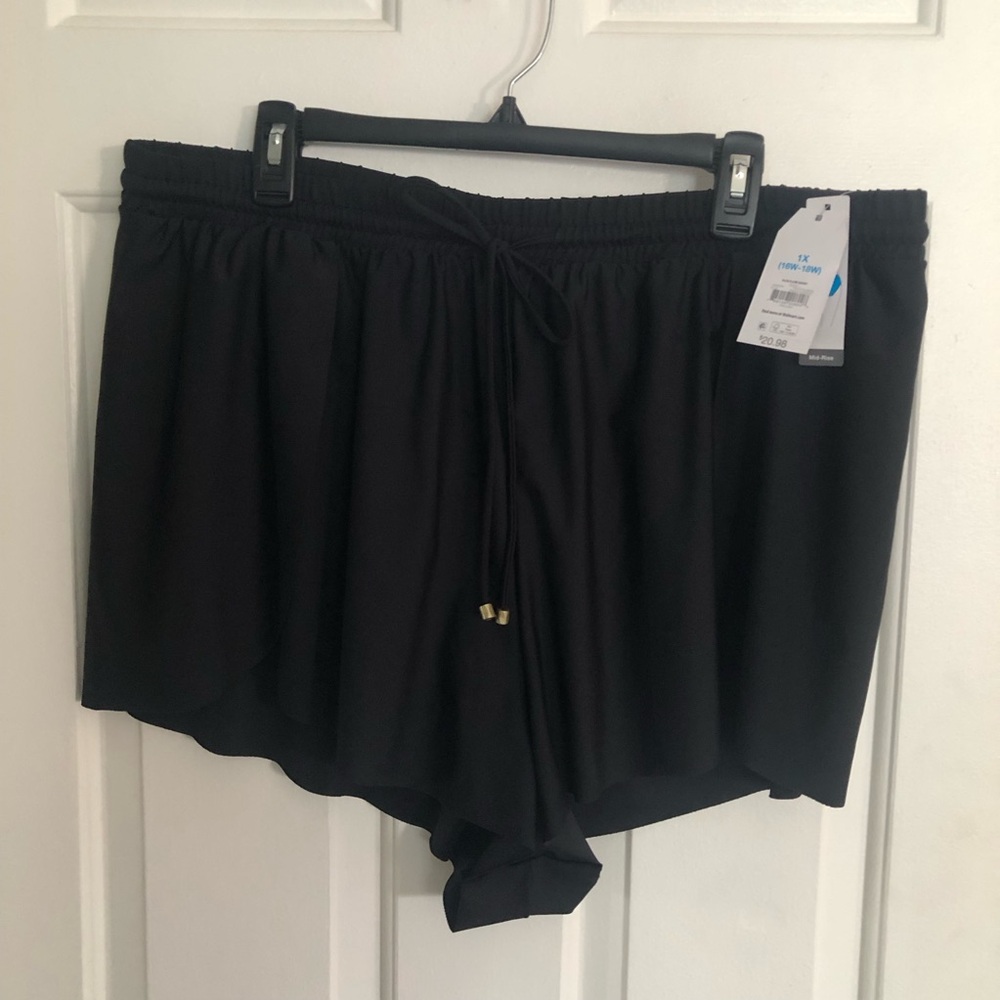 Time and Tru Black Women's Swim Athletic Shorts